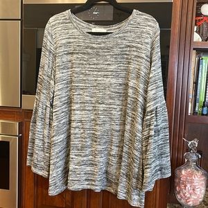 Gathered long sleeve super soft blouse